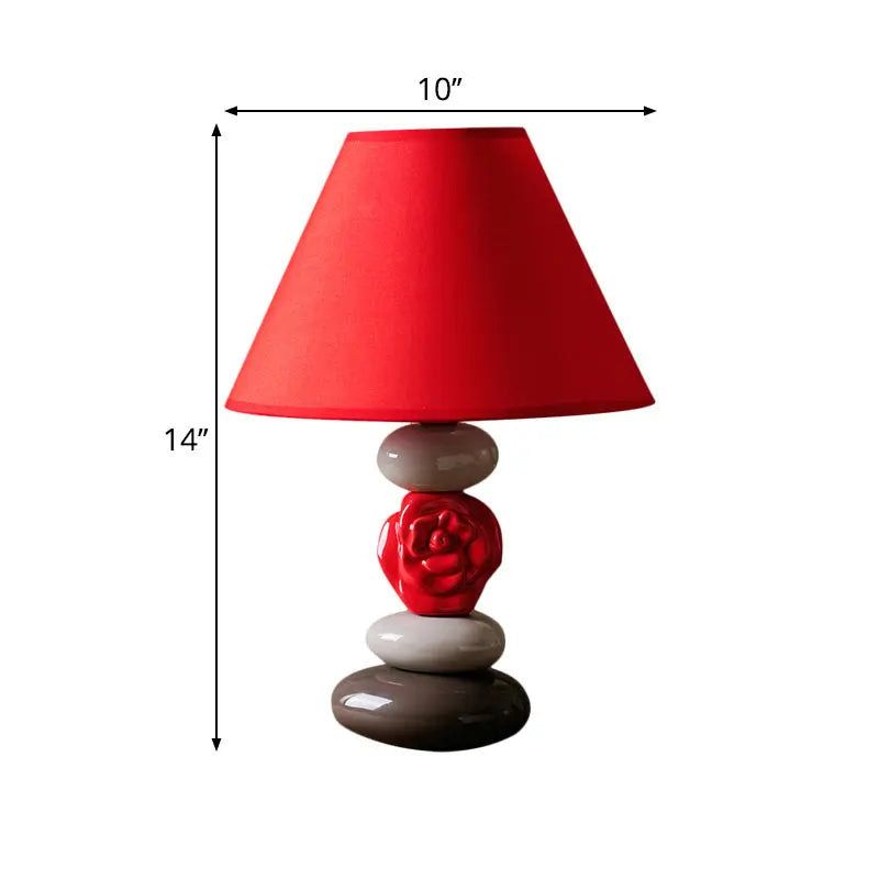 ÉclatMaison - Lampe de Table avec Abat-jour en Tissu Conique - Rynova