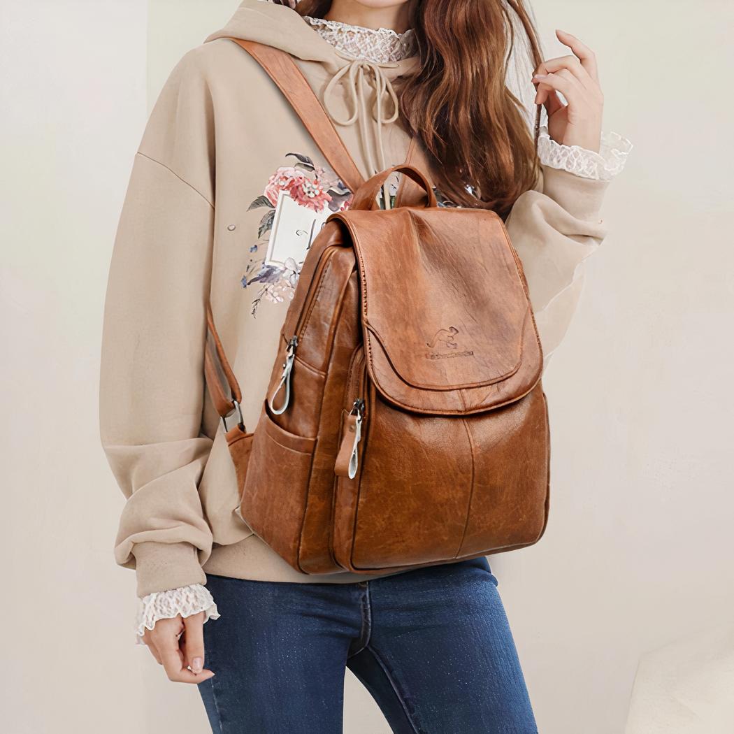 LuxeVégan - Sac à dos femme élégant en cuir végan - Rynova