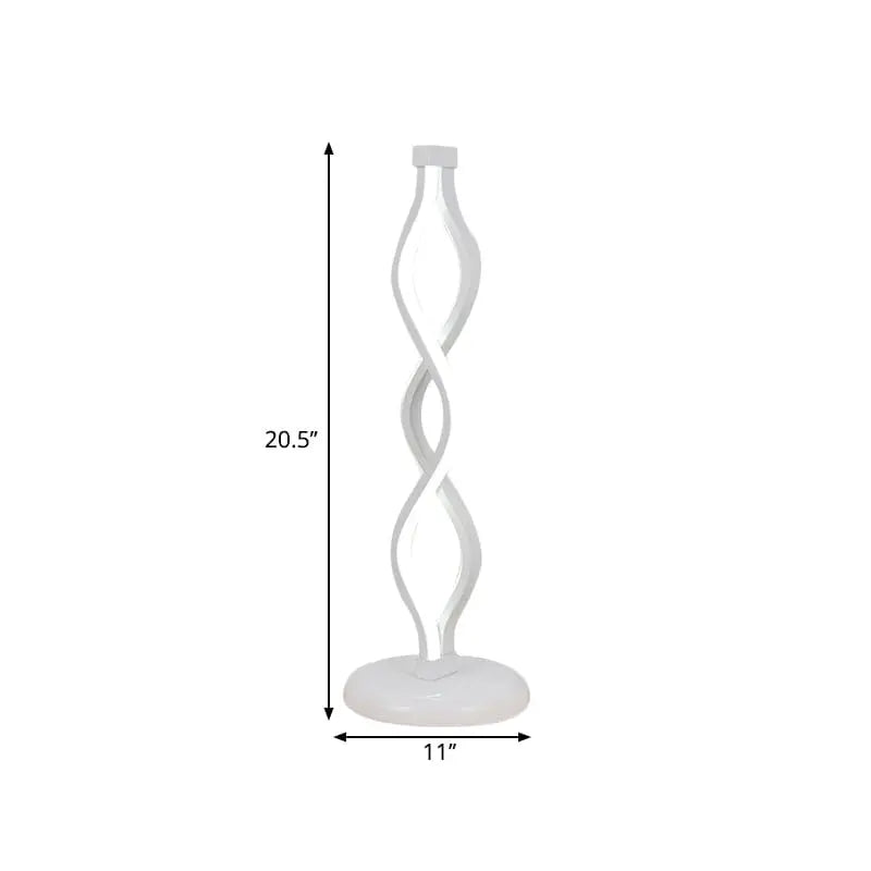 LumièreÉlégance - Lampe de Table LED en Forme de Spirale Blanche - Rynova