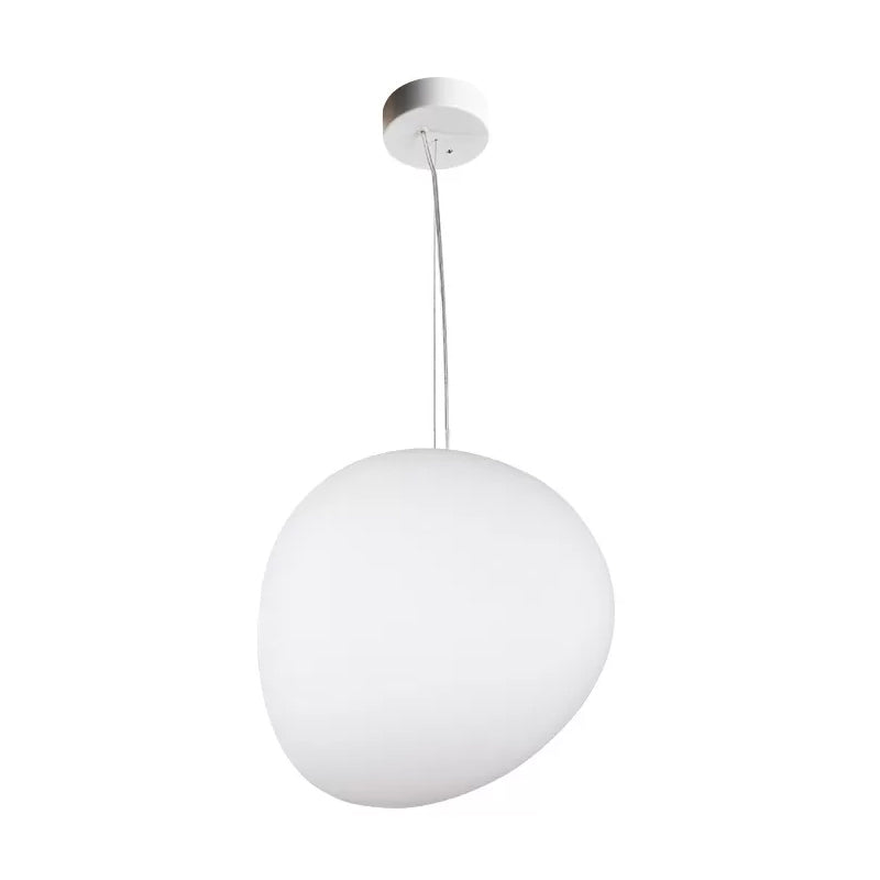 LumiGalet – Suspension minimaliste en verre crème pour salle à manger moderne - Rynova