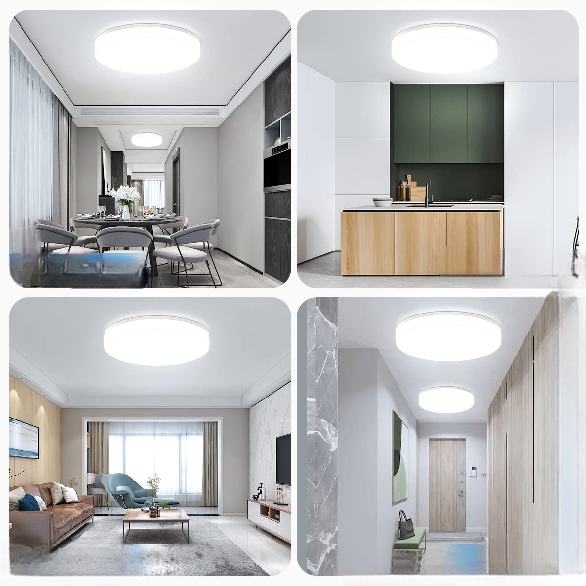 LumièreScandi - Plafond LED Crème Scandinave - Rynova
