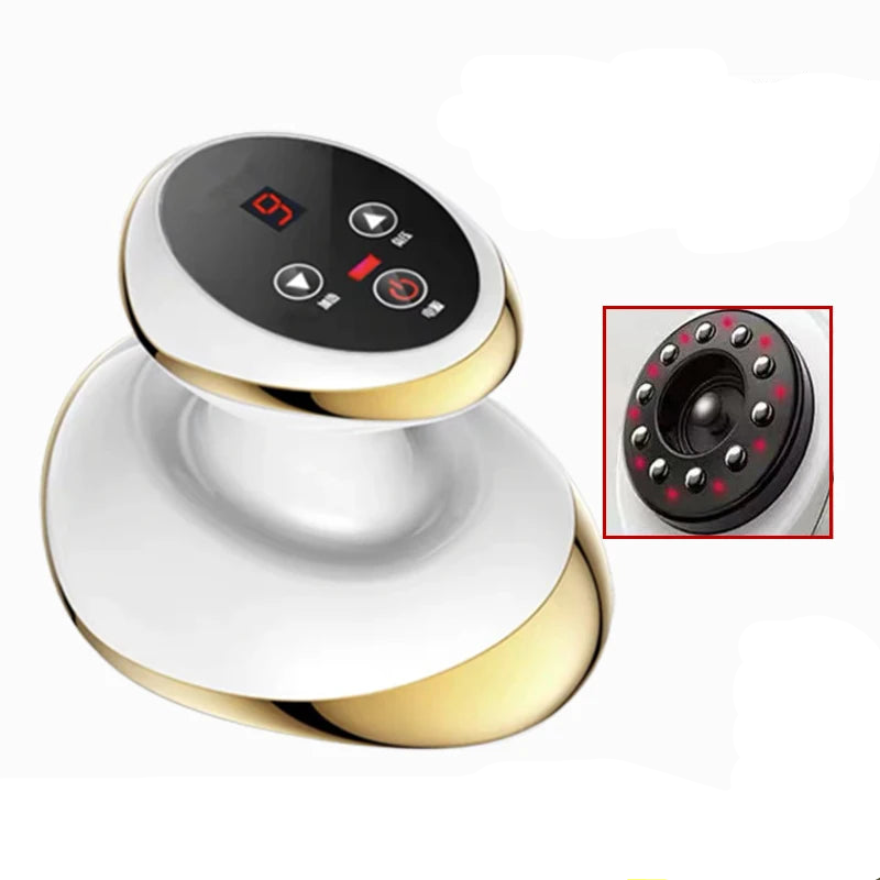 MASSAGE ÉLITE - Massager Électrique Guasha avec Ventouses Chauffantes et Anti-cellulite