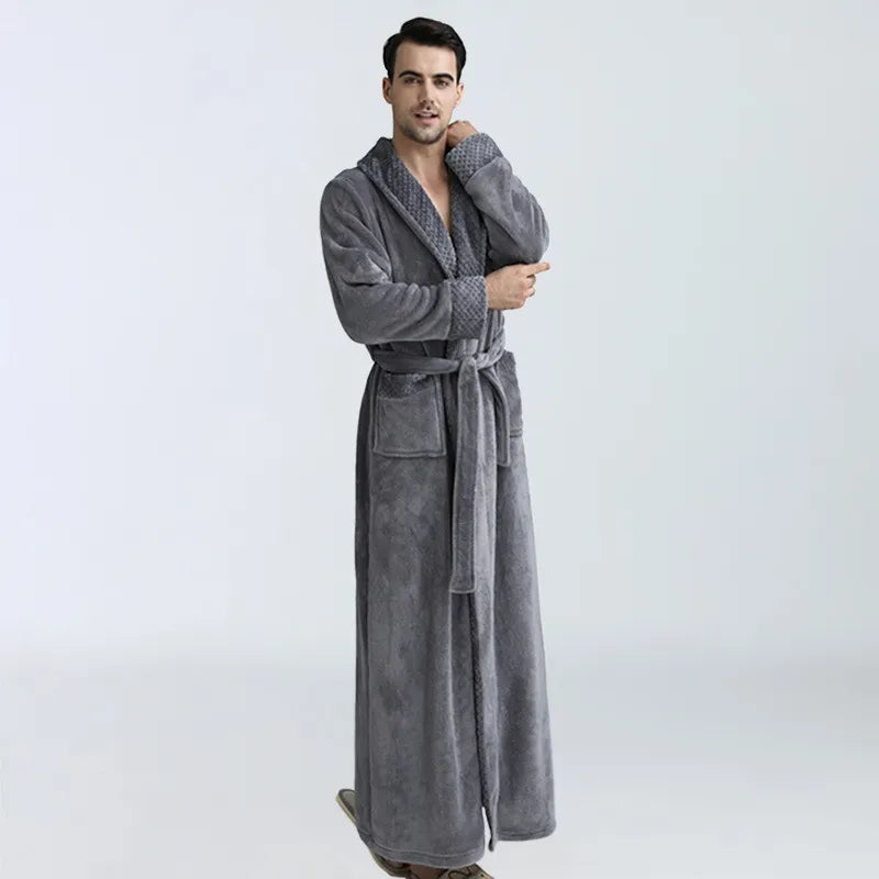 ChaleurNuit - Robe de Chambre en Polaire Douce pour Homme - Rynova