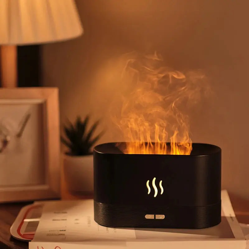 FlammeÉlégante - Lampe de Nuit LED avec Diffuseur d'Arômes - Rynova