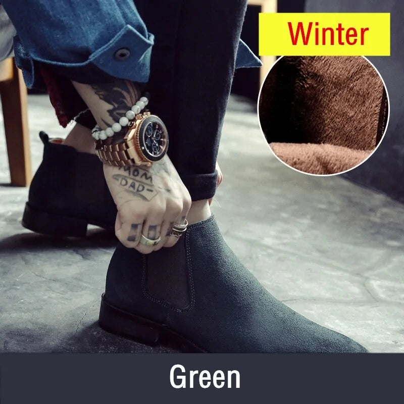 ClassiqueChic – Bottes Chelsea en Daim pour Hommes - Rynova