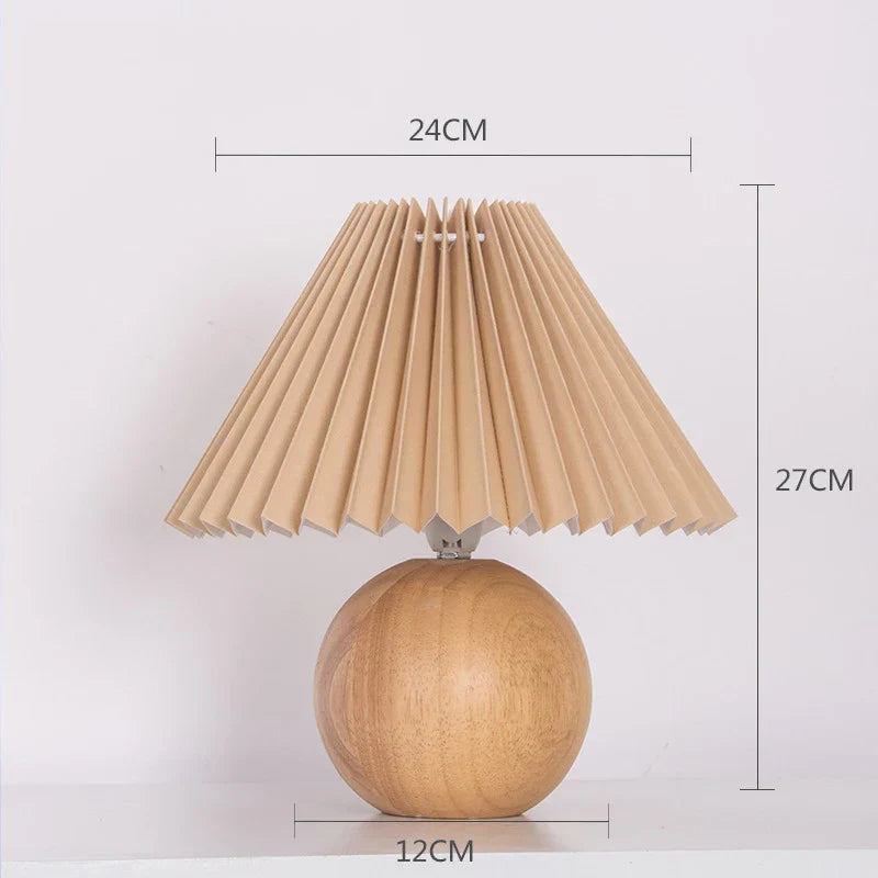 ÉléganceRétro - Lampe de Table Vintage avec Abat-Jour Plissé - Rynova