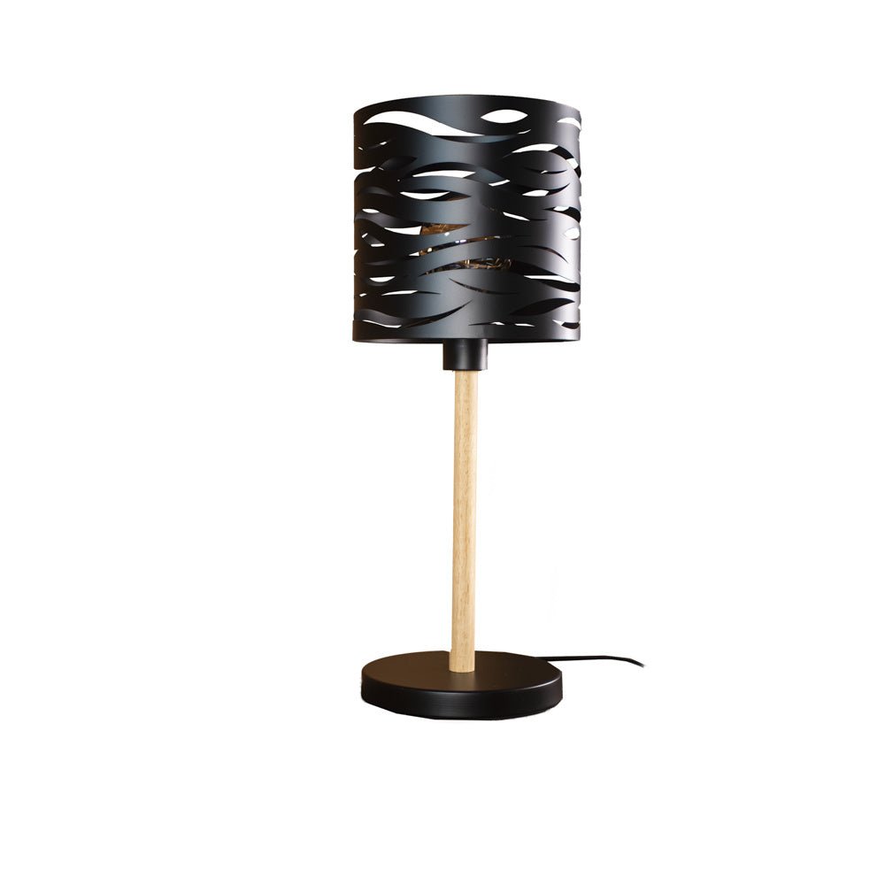 Noiréa – Lampe de table design noir contemporain - Rynova