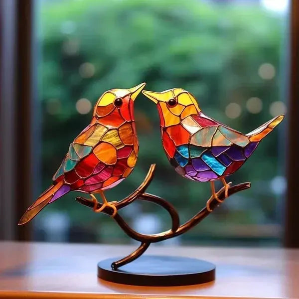 ArtVerre - Oiseaux en Verre Coloré Élégants pour une Décoration Raffinée - Rynova