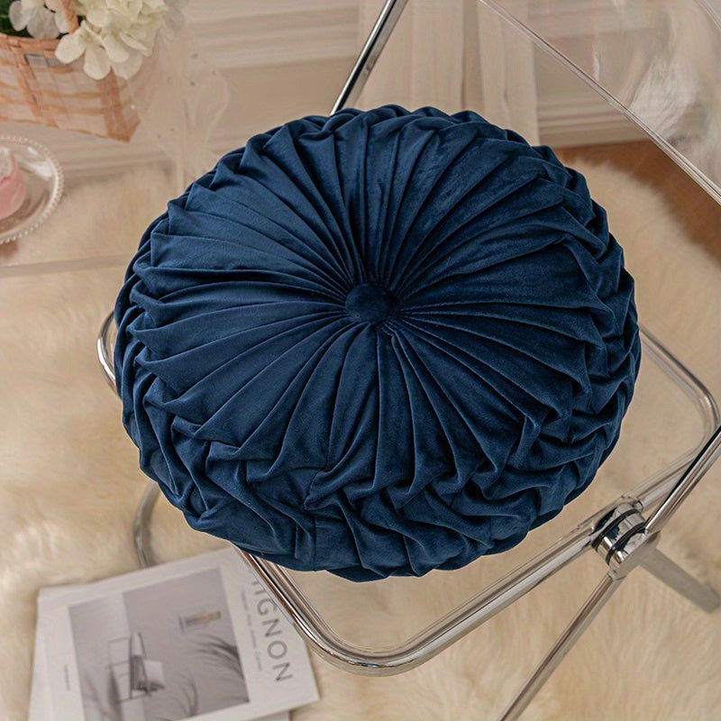 VelouCoussin - Coussin rond en velours doux pour salon et bureau - Rynova