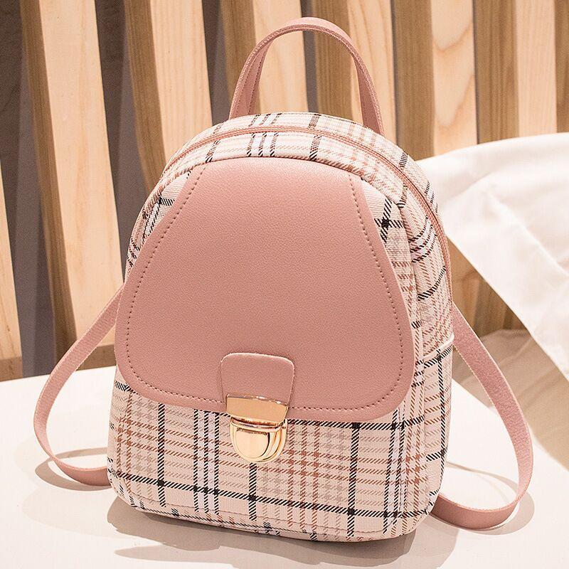 Mini Sac à Dos Élégant Pour Femme avec Fermeture Sécurisée-Style Plaid - Rynova