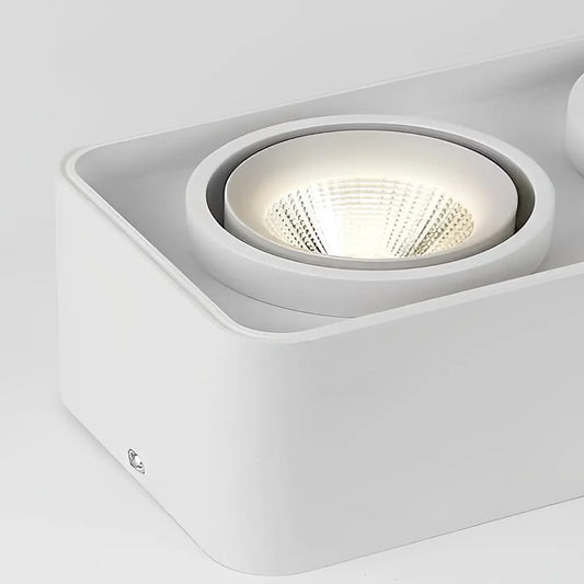 LumiFlex - Lampe de plafond carrée réglable avec éclairage LED à trois niveaux de gradation - Rynova