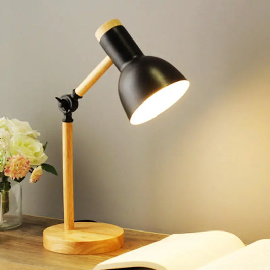 NordikLumi - Lampe de Bureau en Bois avec Éclairage LED - Rynova