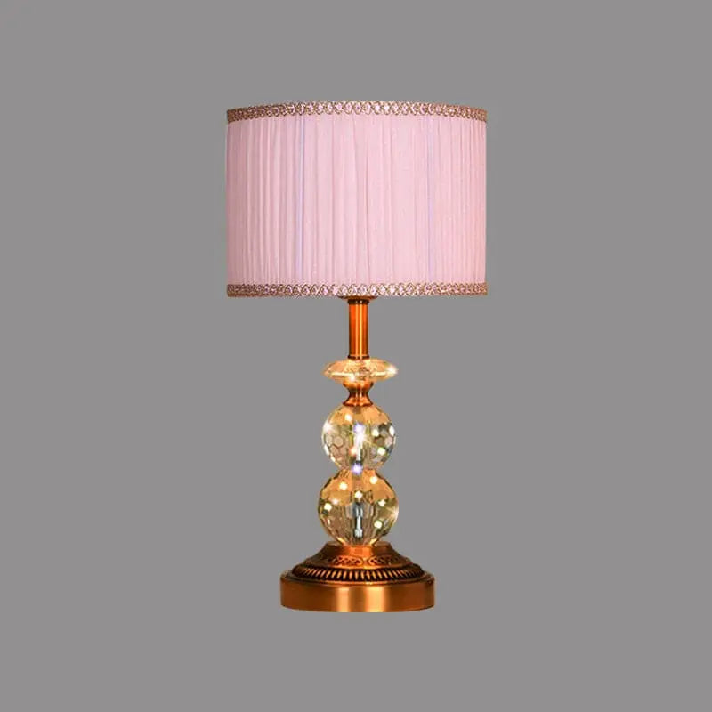 ÉclatCristal - Lampe de Table avec Forme Conique et Boules en Cristal Taillé - Rynova