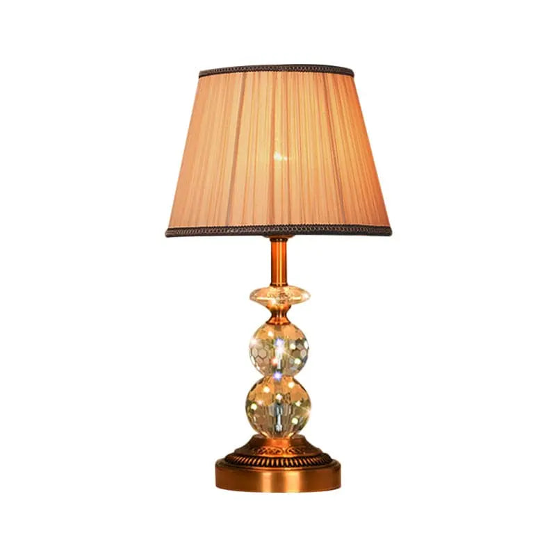 ÉclatCristal - Lampe de Table avec Forme Conique et Boules en Cristal Taillé - Rynova