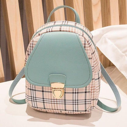 Mini Sac à Dos Élégant Pour Femme avec Fermeture Sécurisée-Style Plaid - Rynova