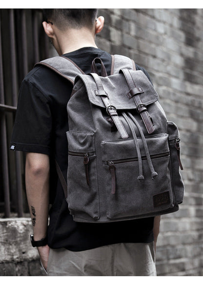 Voyageur - Sac à dos en toile tendance pour homme, grand format - Rynova