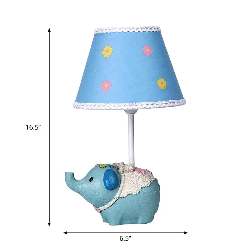 ÉlégantÉléphant - Lampe de Table avec Motif Floral et Base Éléphant - Rynova