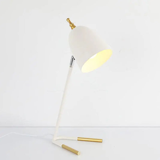 LumiDôme - Lampe de Table Métal avec Abat-jour en Dôme et Base en V - Rynova