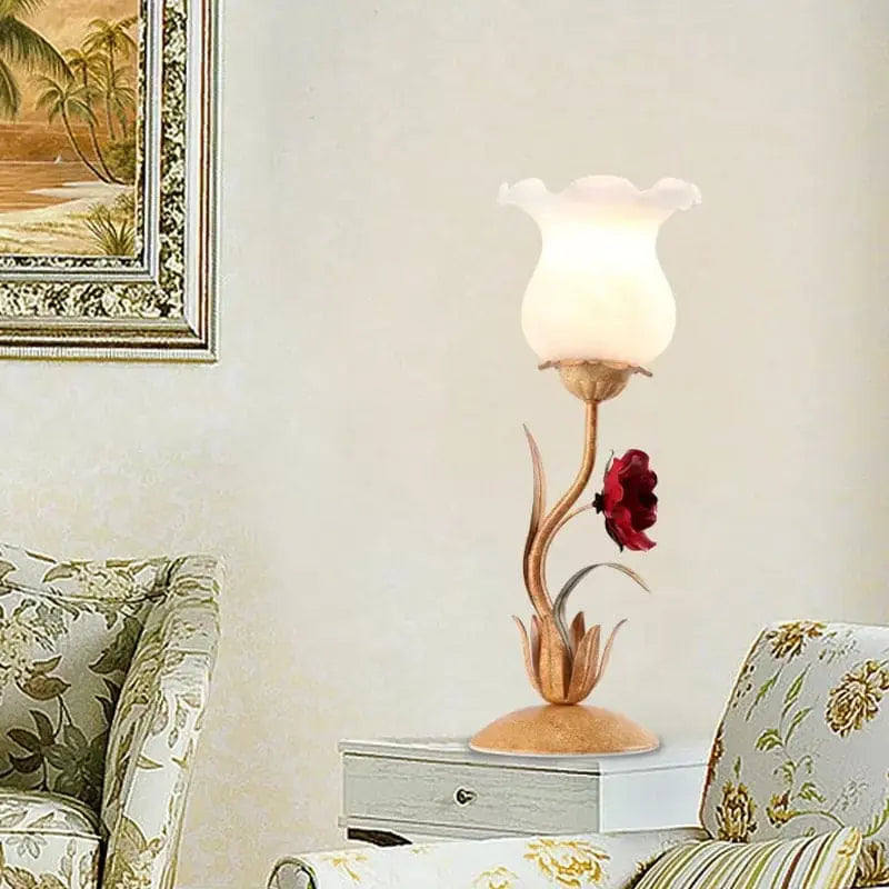 FleurieLuxe - Lampe de Table avec Design Floral pour Commode - Rynova