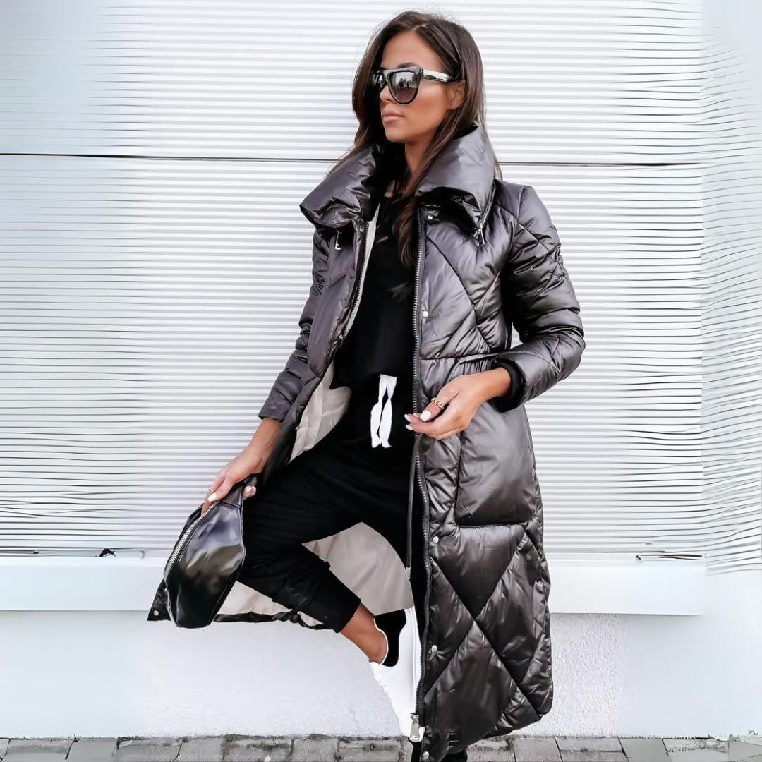 Luxe Urbain - Parka long noir matelassé pour l'hiver - Rynova