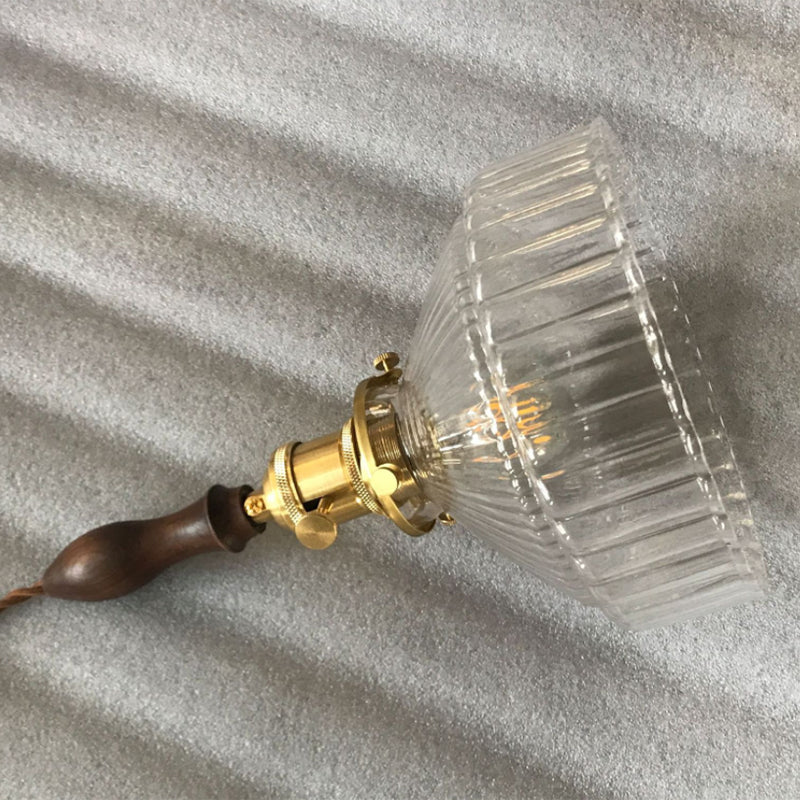 Élégance Loft - Lampe Suspendue en Verre Strié Transparent - Rynova