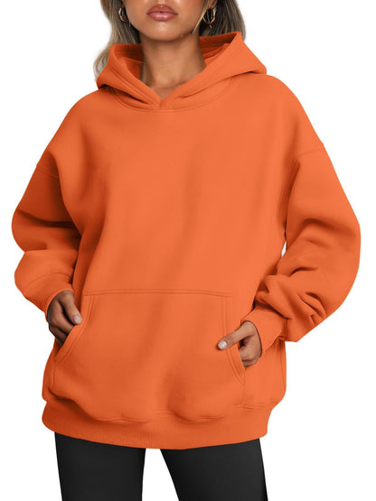 ChicConfort - Sweat à capuche oversize en polaire avec poche pour femmes - Rynova