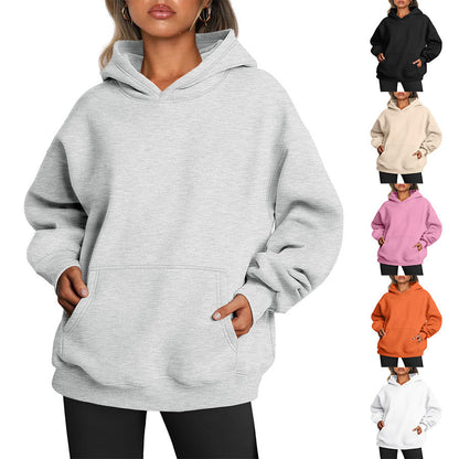 ChicConfort - Sweat à capuche oversize en polaire avec poche pour femmes - Rynova