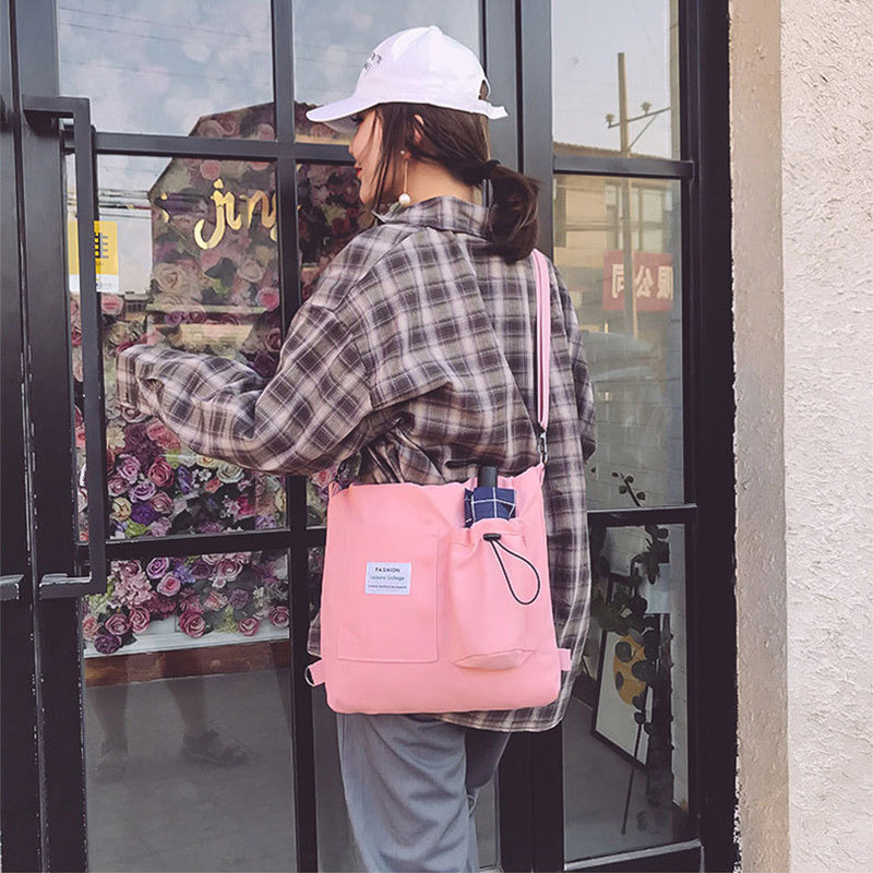 Sakura Style - Sac à dos tendance en toile avec poches pour étudiants - Rynova