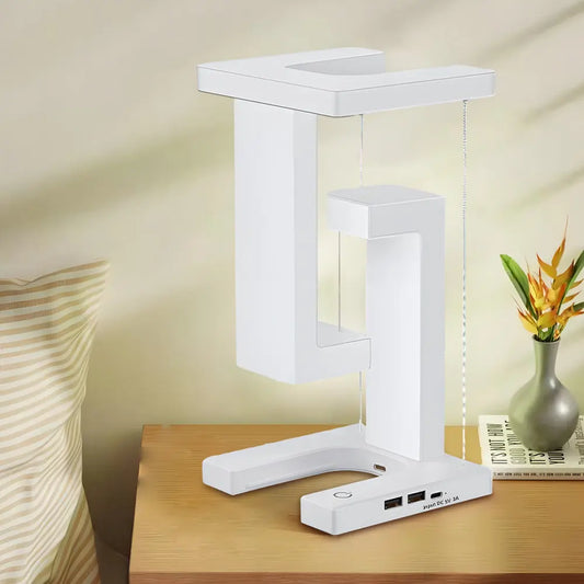 LumiLev - Lampe de table anti-gravité flottante avec chargement sans fil et lumière LED - Rynova