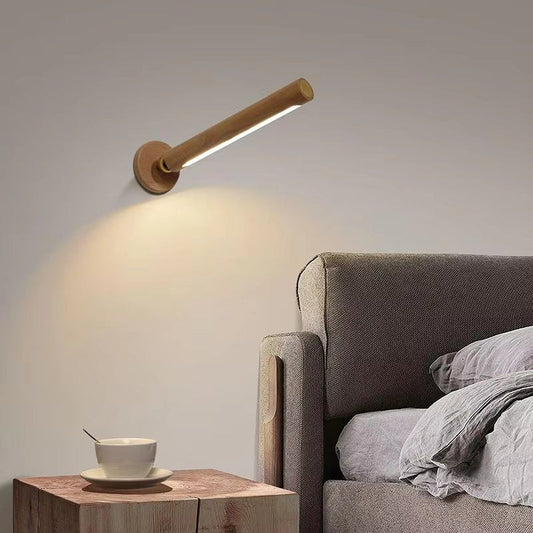 ÉclatBois - Lampe murale en bois rechargeable - Rynova