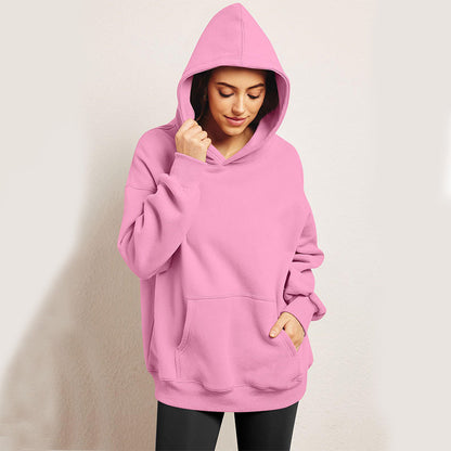 ChicConfort - Sweat à capuche oversize en polaire avec poche pour femmes - Rynova