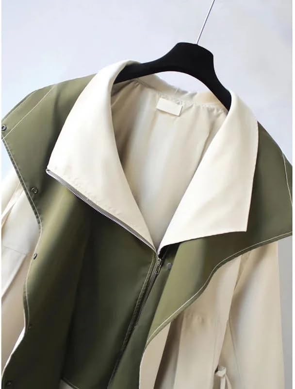 Amara Chic - Trenchcoat vert élégant pour femme en saison de transition - Rynova