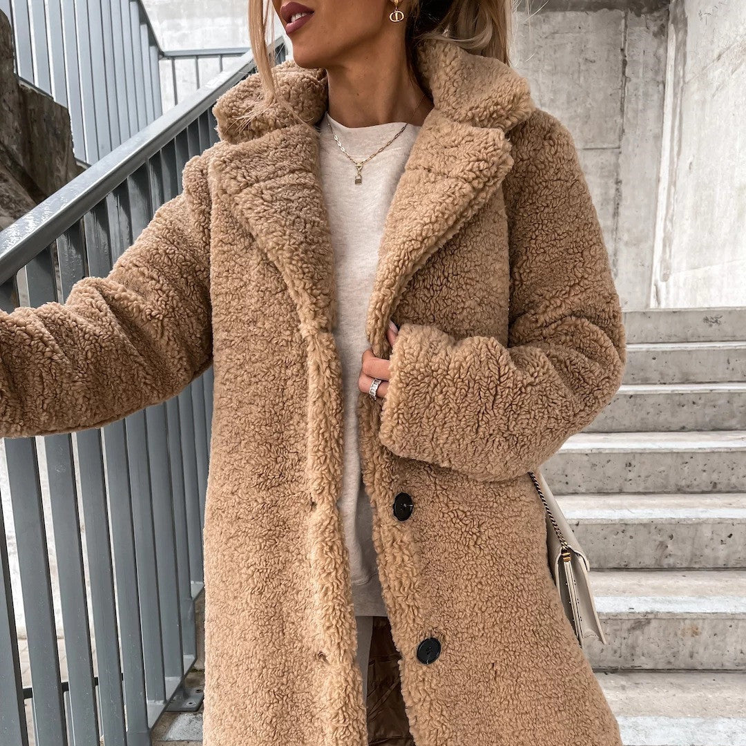 Chic Élégance - Veste en peluche à manches longues pour femmes - Rynova