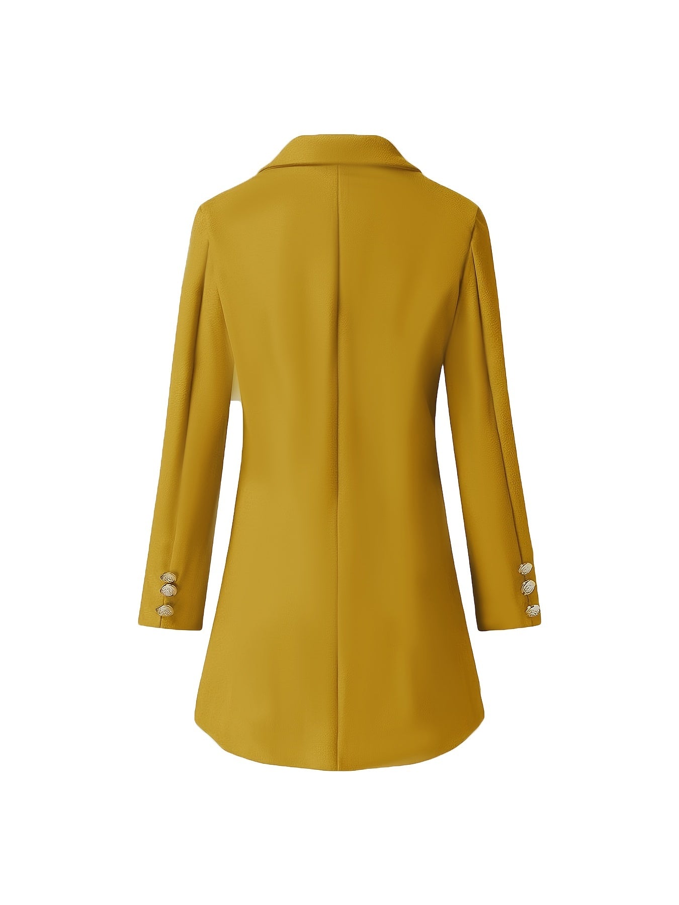 Mode Éclat - Manteau double boutonnage jaune pour femmes élégantes - Rynova