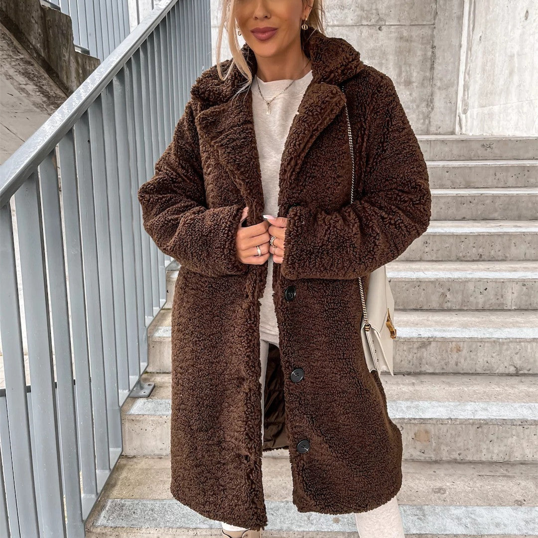 Chic Élégance - Veste en peluche à manches longues pour femmes - Rynova