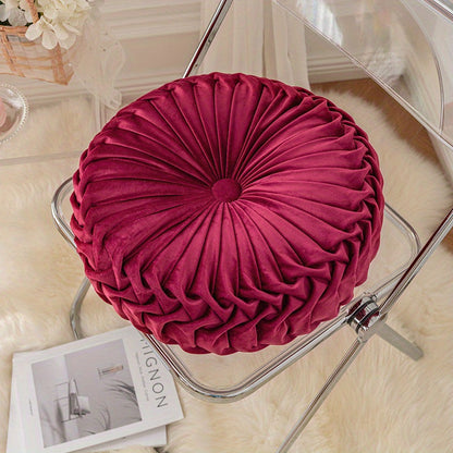 VelouCoussin - Coussin rond en velours doux pour salon et bureau - Rynova