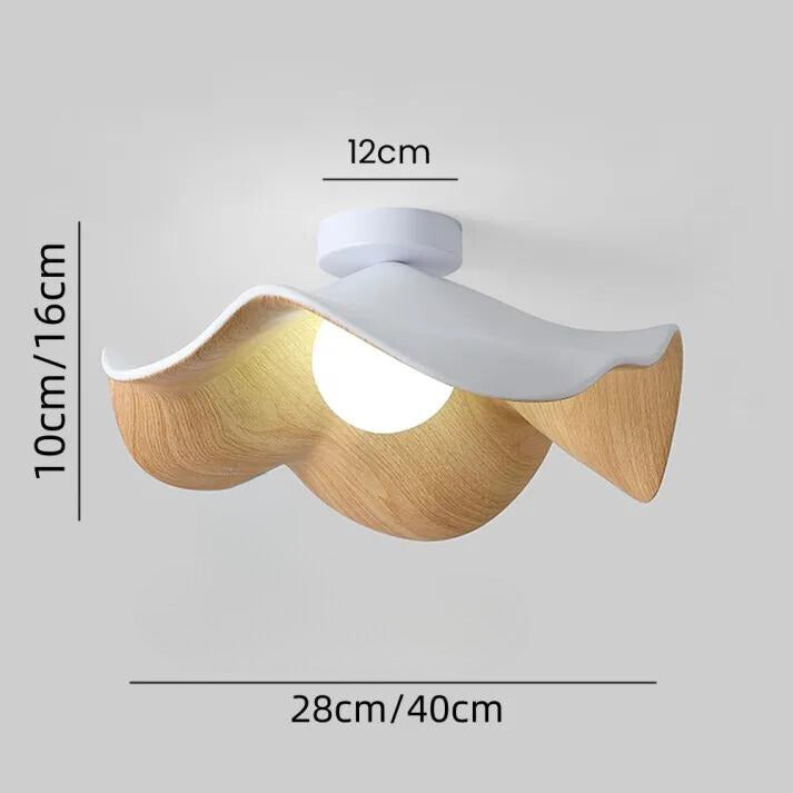 LotusNordic – Plafonnier en Bois et Résine Naturelle - Rynova