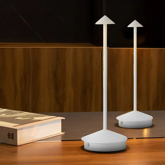 LumiGlow - Lampe de table à toucher USB en forme de champignon triangulaire avec dimmable à 3 niveaux - Rynova