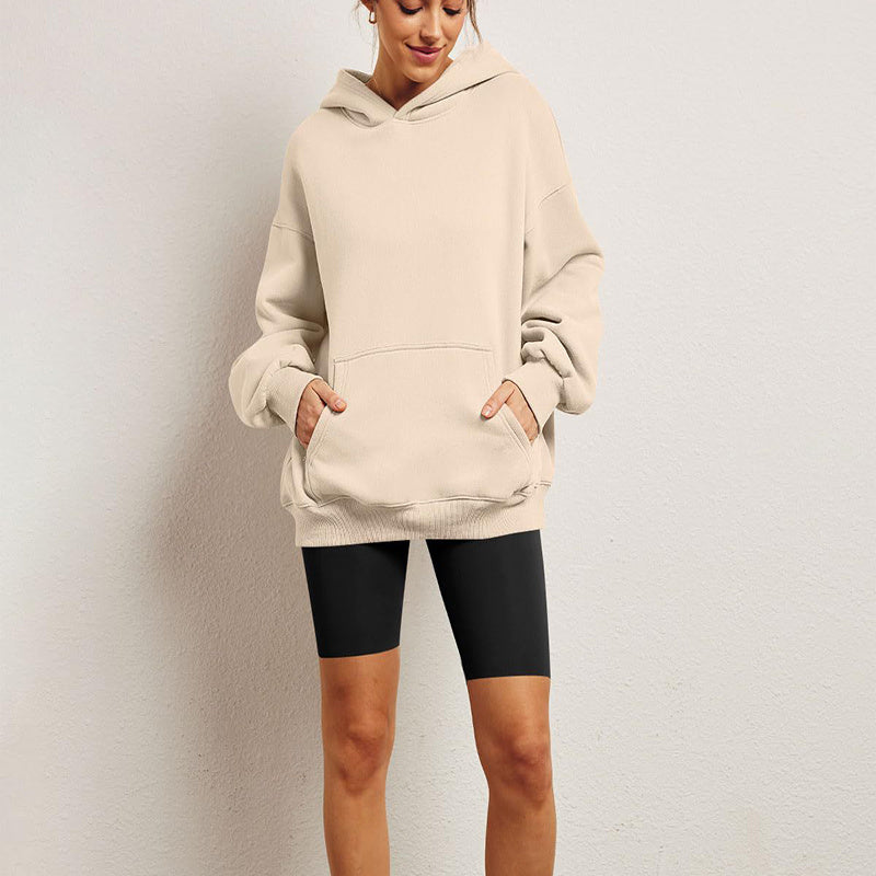 ChicConfort - Sweat à capuche oversize en polaire avec poche pour femmes - Rynova