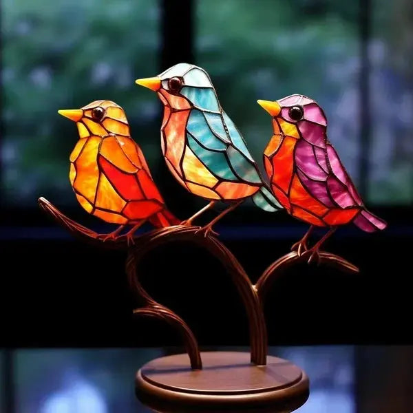 ArtVerre - Oiseaux en Verre Coloré Élégants pour une Décoration Raffinée - Rynova