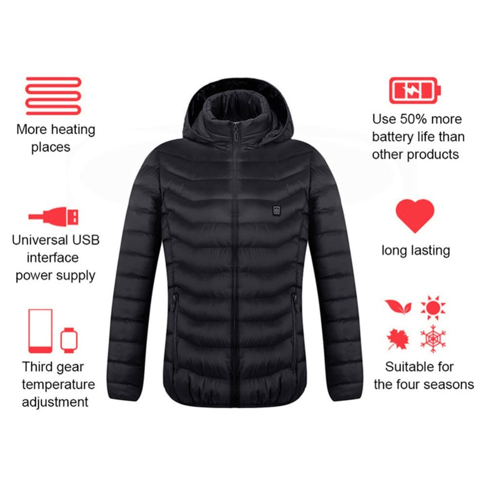 Chaleur Élégante - Veste chauffante USB pour homme, hiver thermique - Rynova