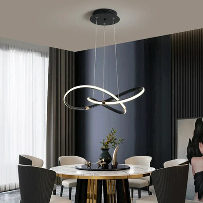 LumiNova - Lampe Suspendue LED Intelligente avec Support - Rynova