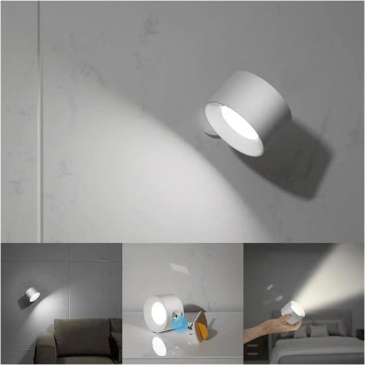 LumiFree - Lampe Murale Rechargeable sans Fil à 360° - Rynova