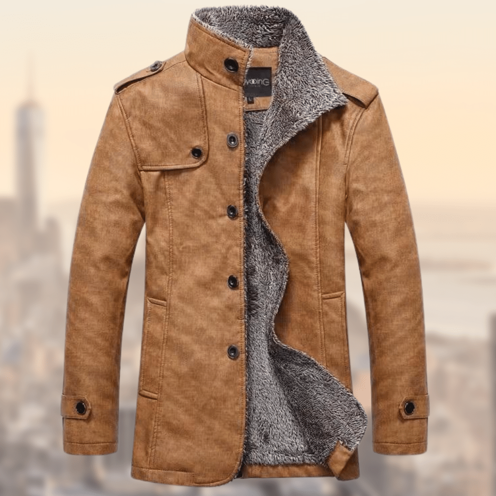 Jonas - Veste automnale chic en brun pour homme - Rynova