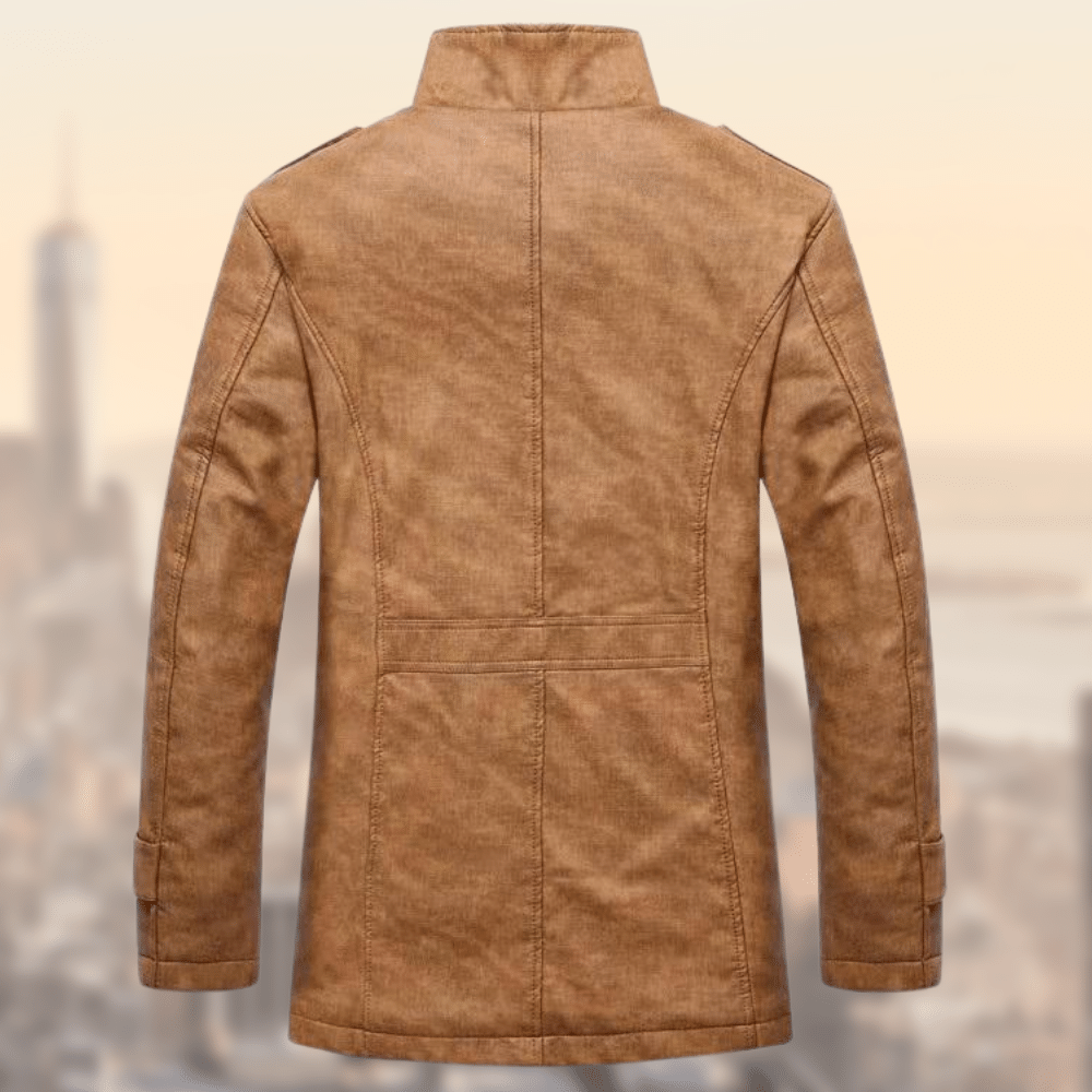 Jonas - Veste automnale chic en brun pour homme - Rynova