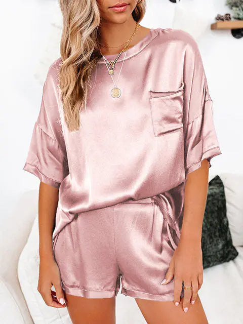 SilkyDreams - Ensemble de Pyjama en Satin pour Femmes - Rynova