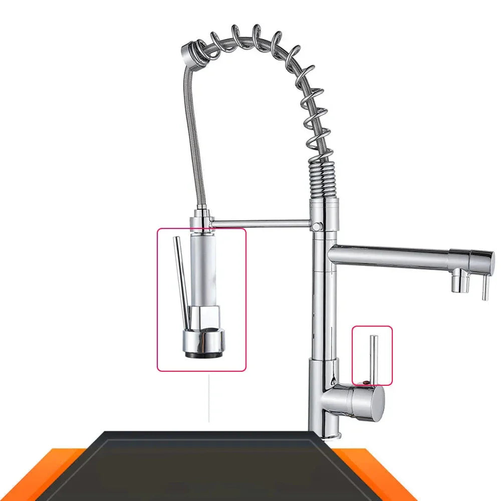 AquaStyle - Mitigeur Rétractable avec Becs Doubles - Rynova