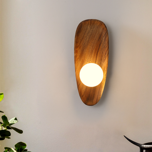 NatureLumi - Applique Murale en Bois Naturel - Rynova