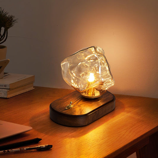 VerreLumi – Lampe de Table Élégante en Verre avec Lumière Douce - Rynova