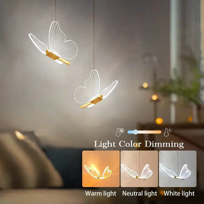 PapillonLumière - Suspension LED en Forme de Papillon - Rynova